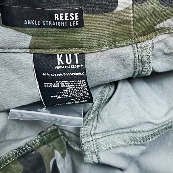 NWT Kut From The Kloth Reese High Waisted Camo Utility Pants - Picture 7 of 7